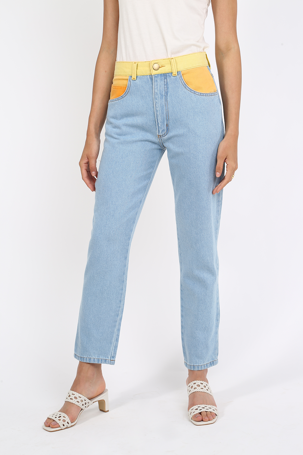 COLOR BLOCK ALLMOST VINTAGE JEANS