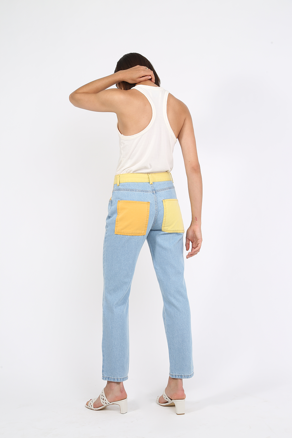 COLOR BLOCK ALLMOST VINTAGE JEANS