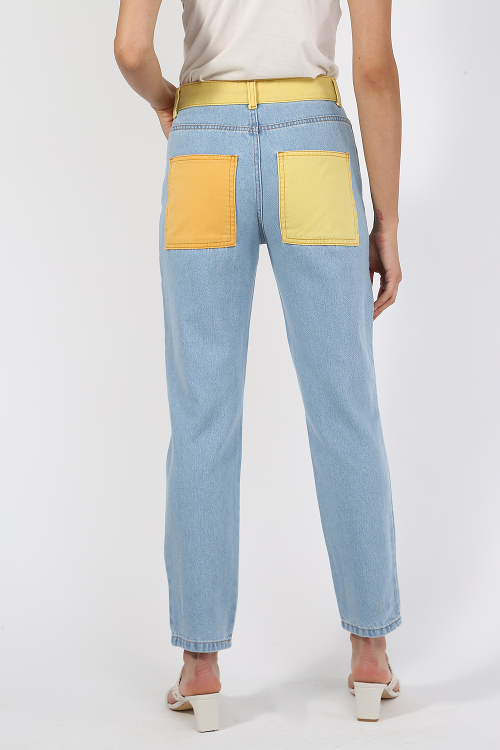 COLOR BLOCK ALLMOST VINTAGE JEANS