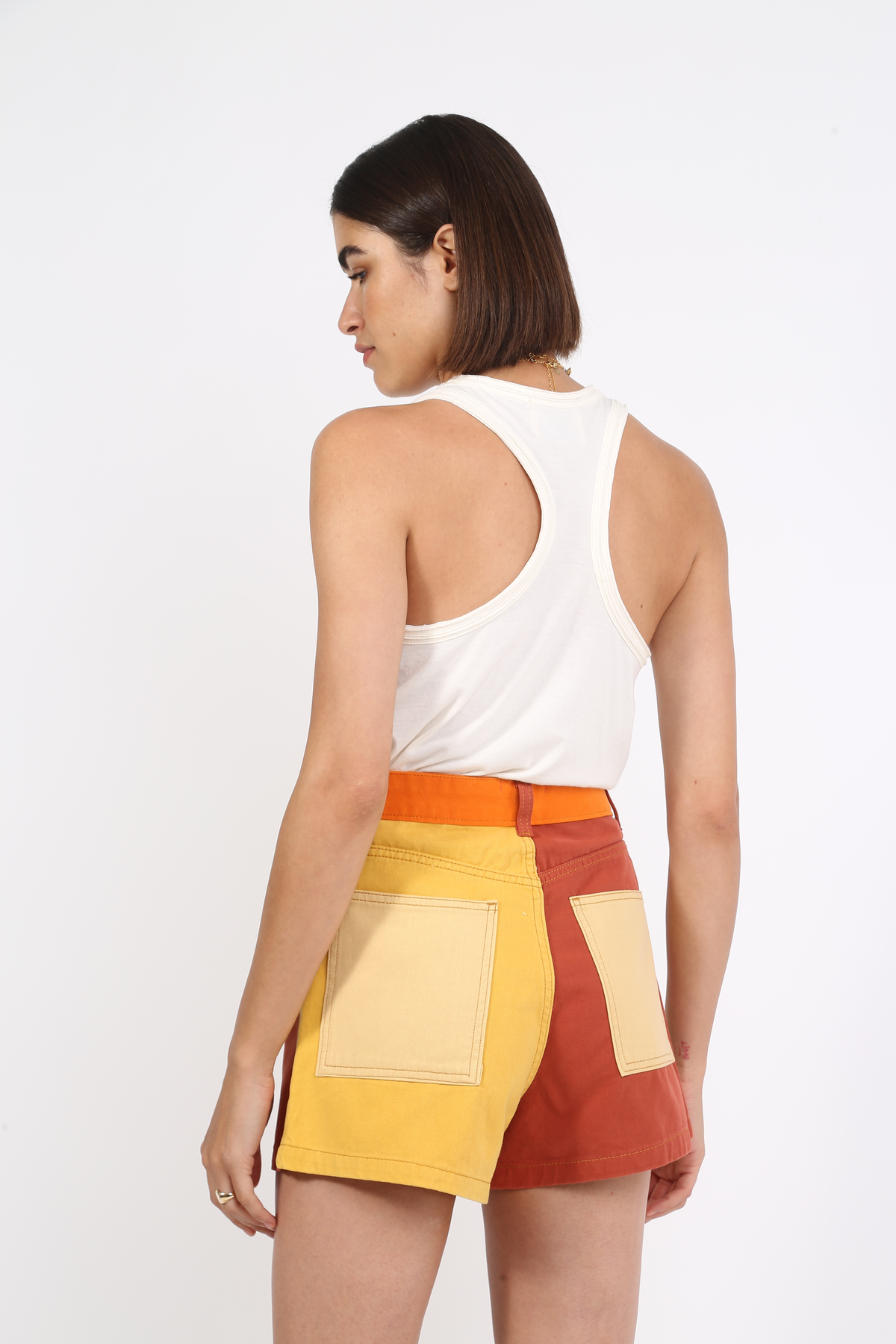 SHORTS JEANS COLOR BLOCK ALLMOST VINTAGE
