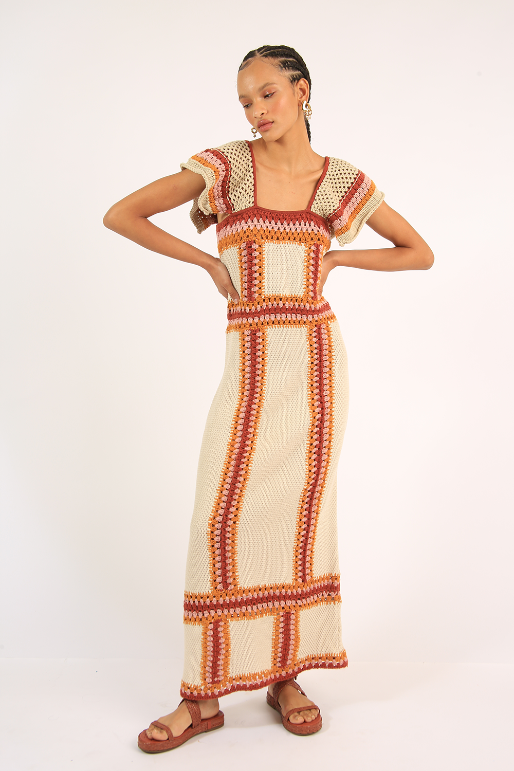 ALLMOST VINTAGE CROCHET LINE DRESS
