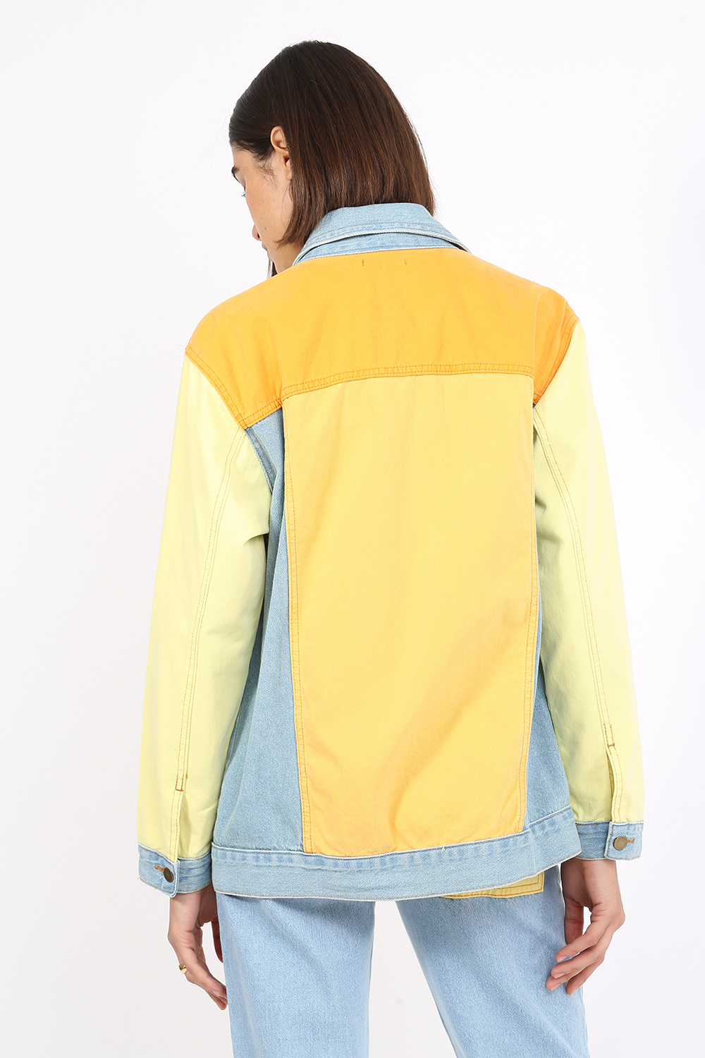 COLOR BLOCK JEANS JACKET