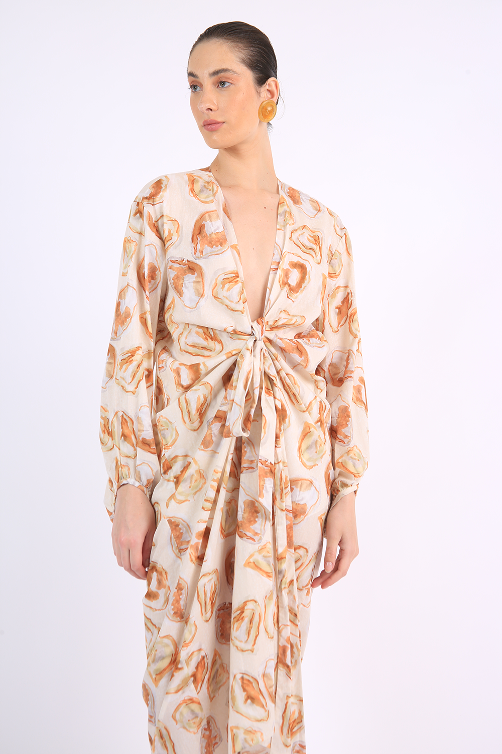 CAROL MOTHER OF PEARL DRESS CLEAR LINNEN
