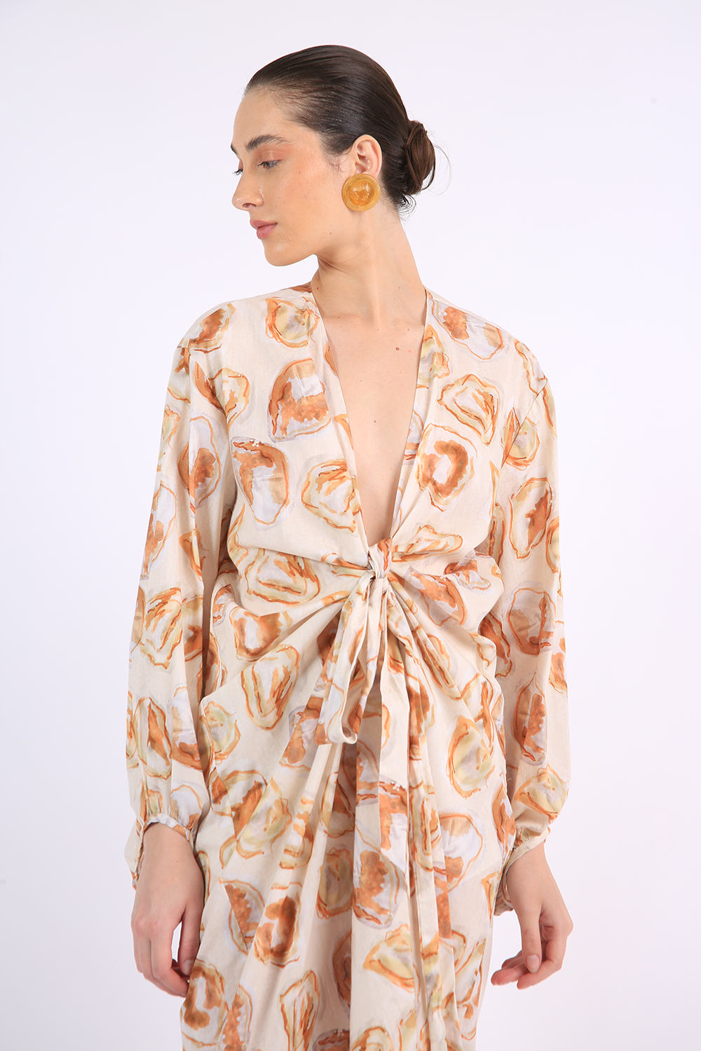 CAROL MOTHER OF PEARL DRESS CLEAR LINNEN