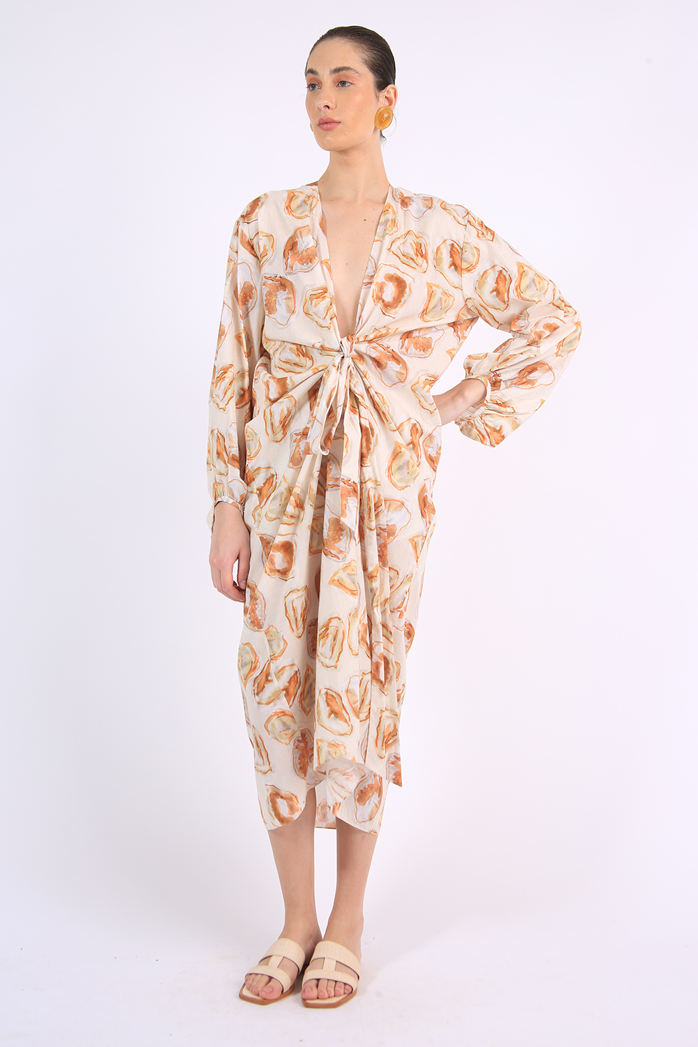 CAROL MOTHER OF PEARL DRESS CLEAR LINNEN