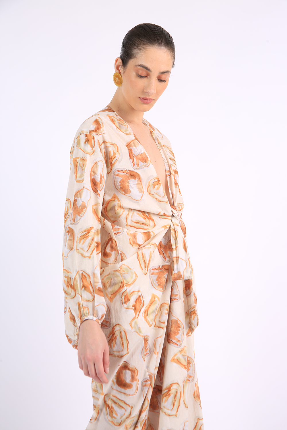CAROL MOTHER OF PEARL DRESS CLEAR LINNEN
