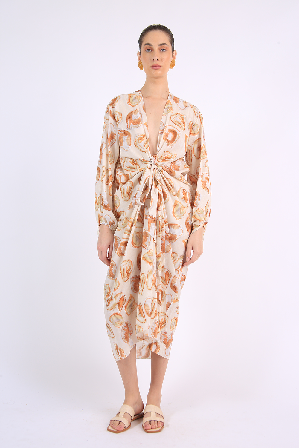 CAROL MOTHER OF PEARL DRESS CLEAR LINNEN