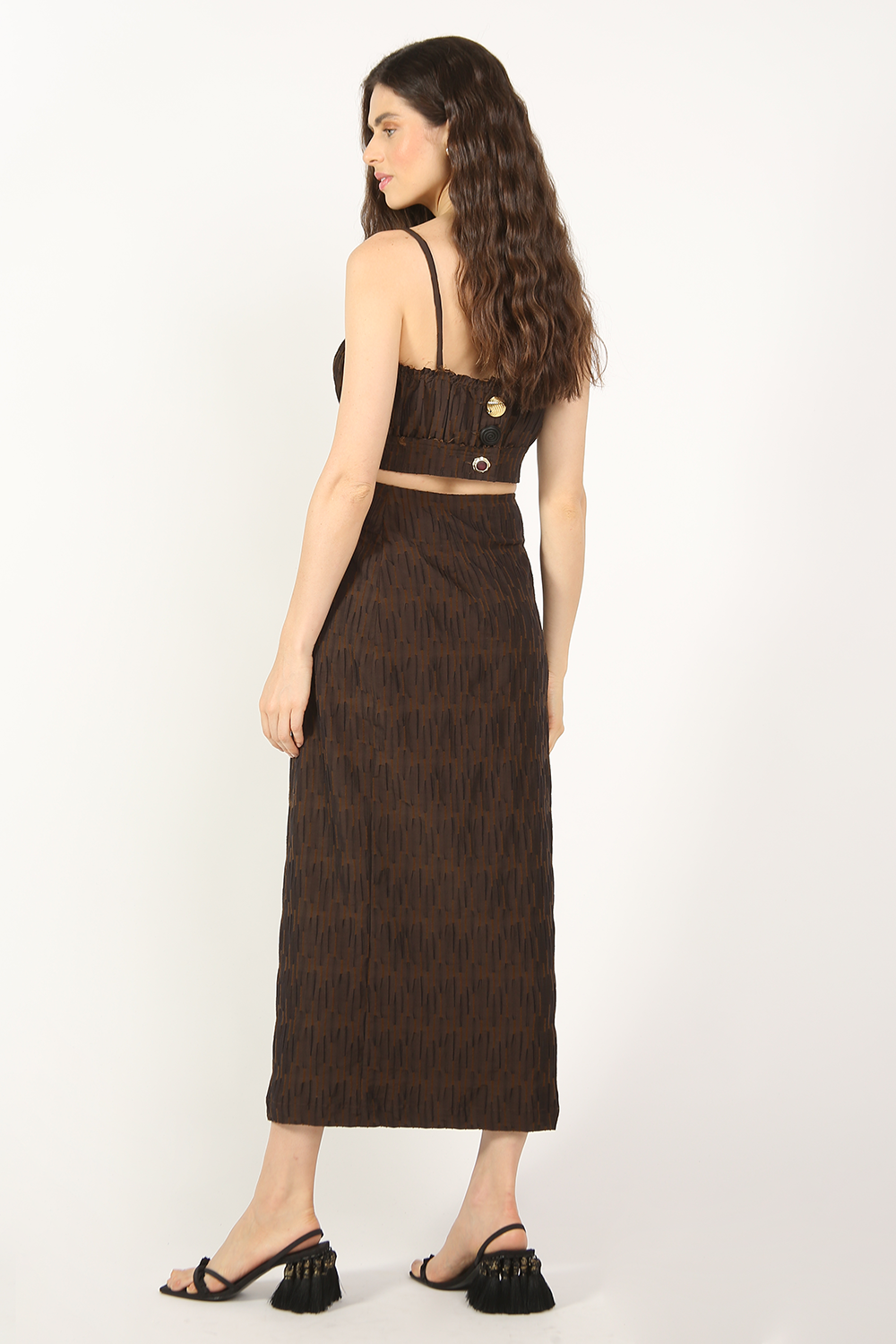 FRAMED BRUNETTE MIDI SKIRT