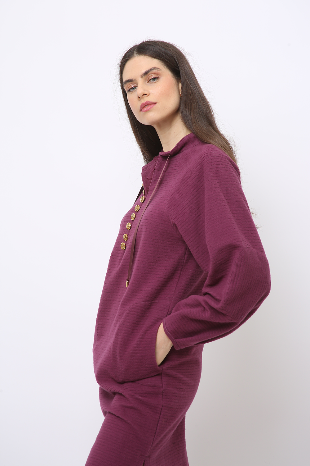 MONTPELLIER FRAMED LONG SLEEVE DRESS