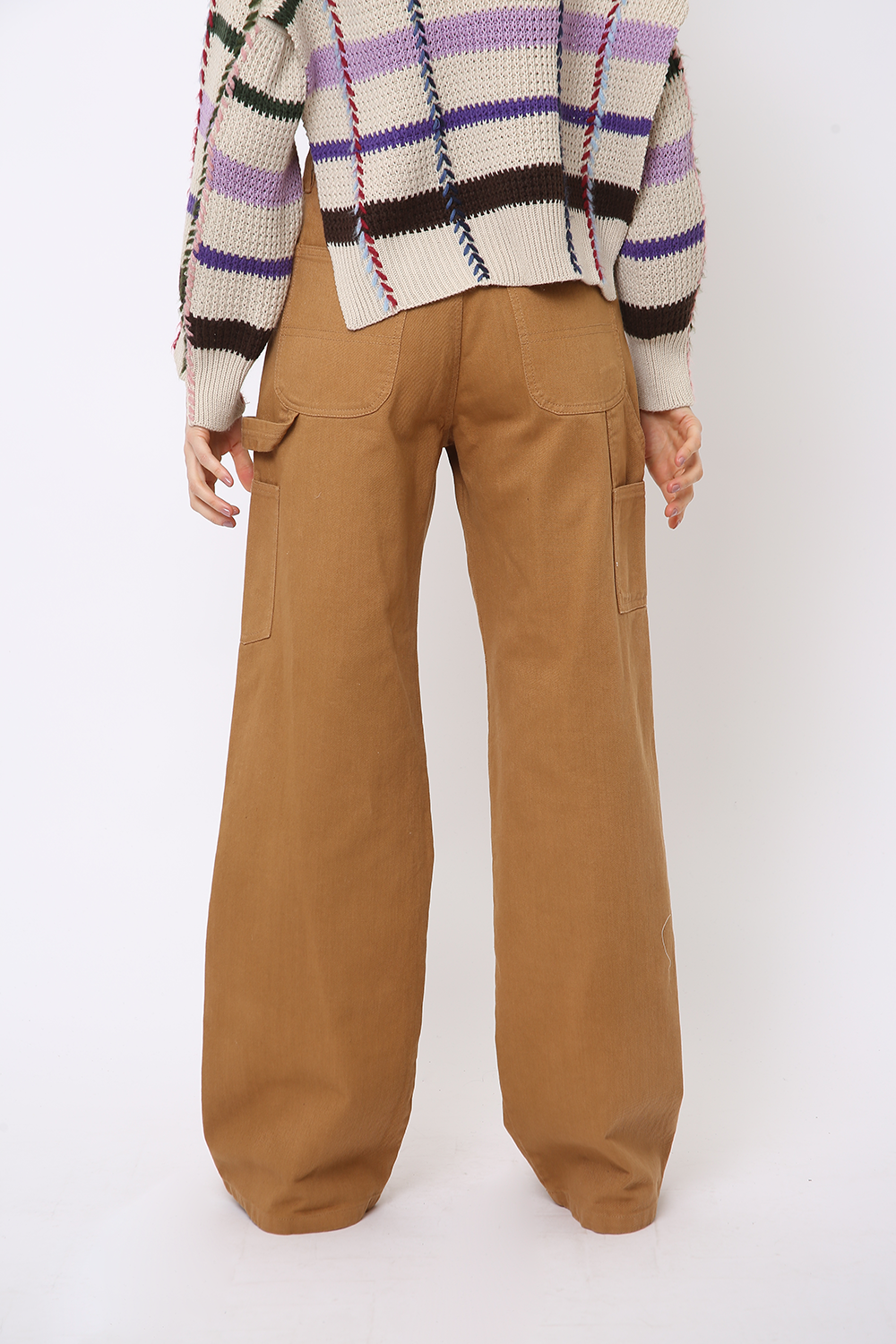 POLAIOLLO FRAMED EMBROIDERED PANTS