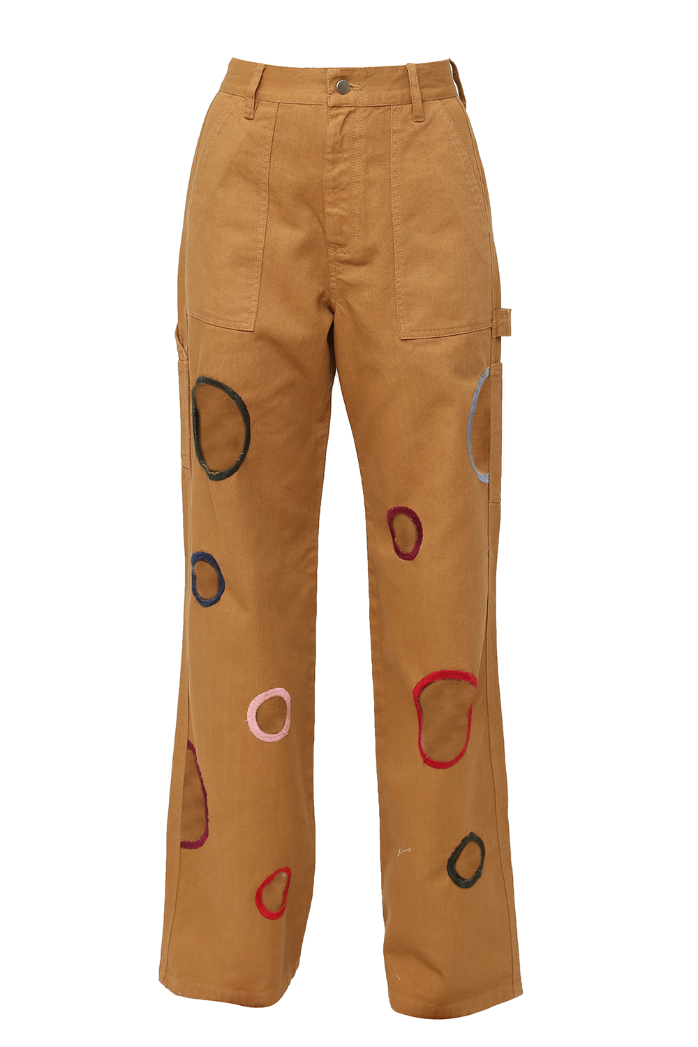 POLAIOLLO FRAMED EMBROIDERED PANTS