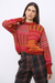FRAMED COLORFUL PATCH KNIT SWEATER