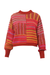 FRAMED COLORFUL PATCH KNIT SWEATER