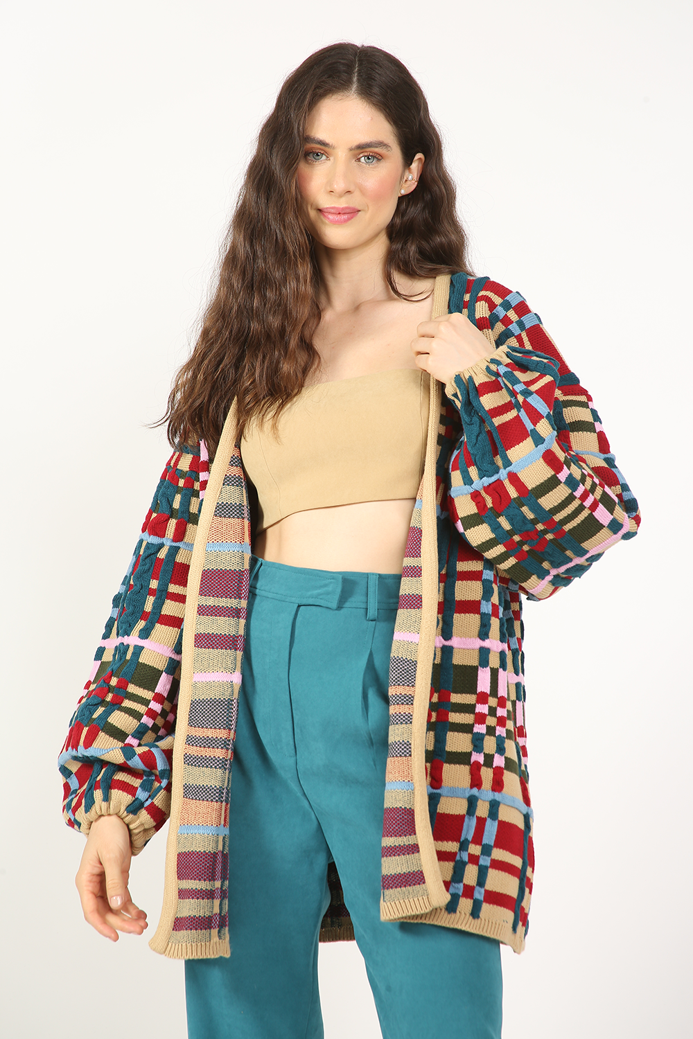 TINTORETTO KNITTED KIMONO FRAMED