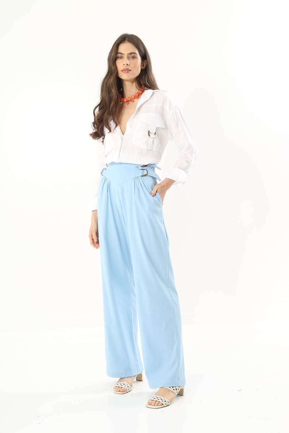 CALÇA UTILITY LIN ALLMOST VINTAGE