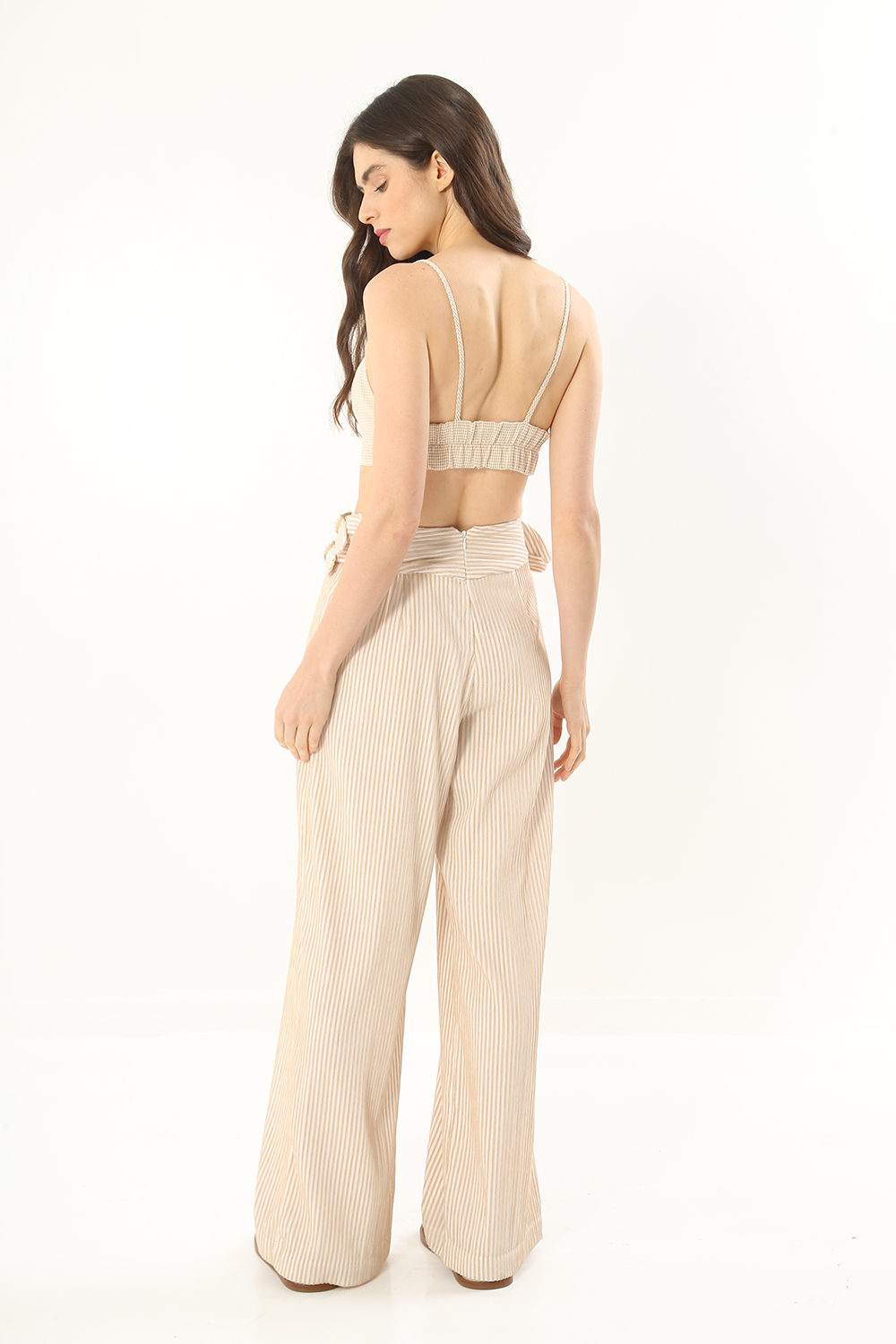 TOP BEIGE CHECK ALLMOST VINTAGE