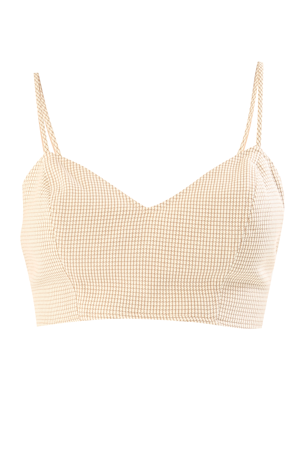 TOP BEIGE CHECK ALLMOST VINTAGE