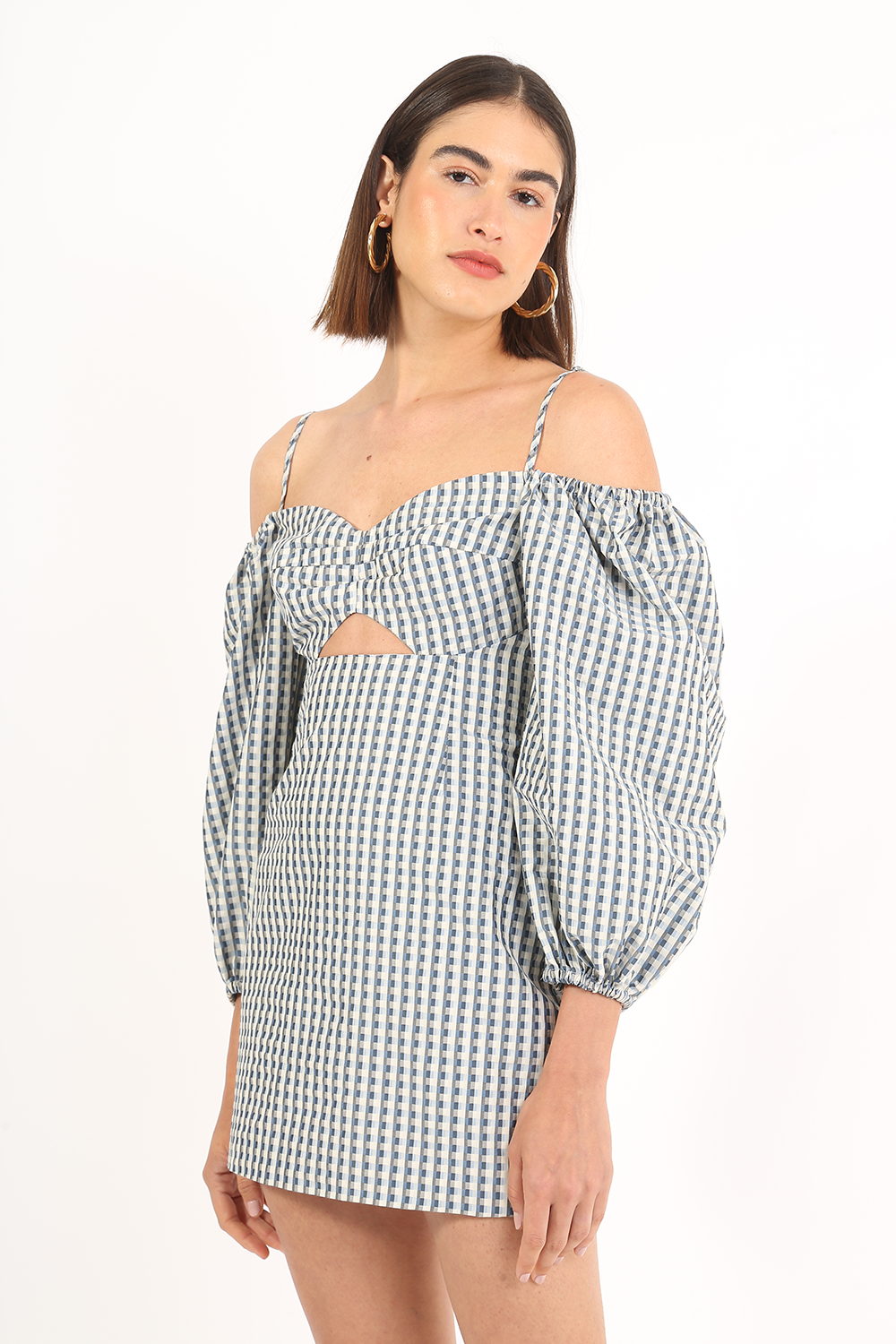 FRAMED CHIN MINI DRESS