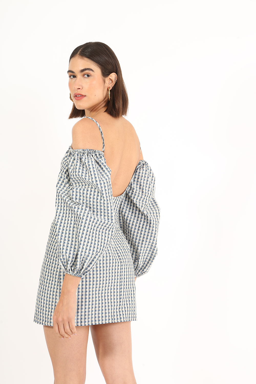 FRAMED CHIN MINI DRESS