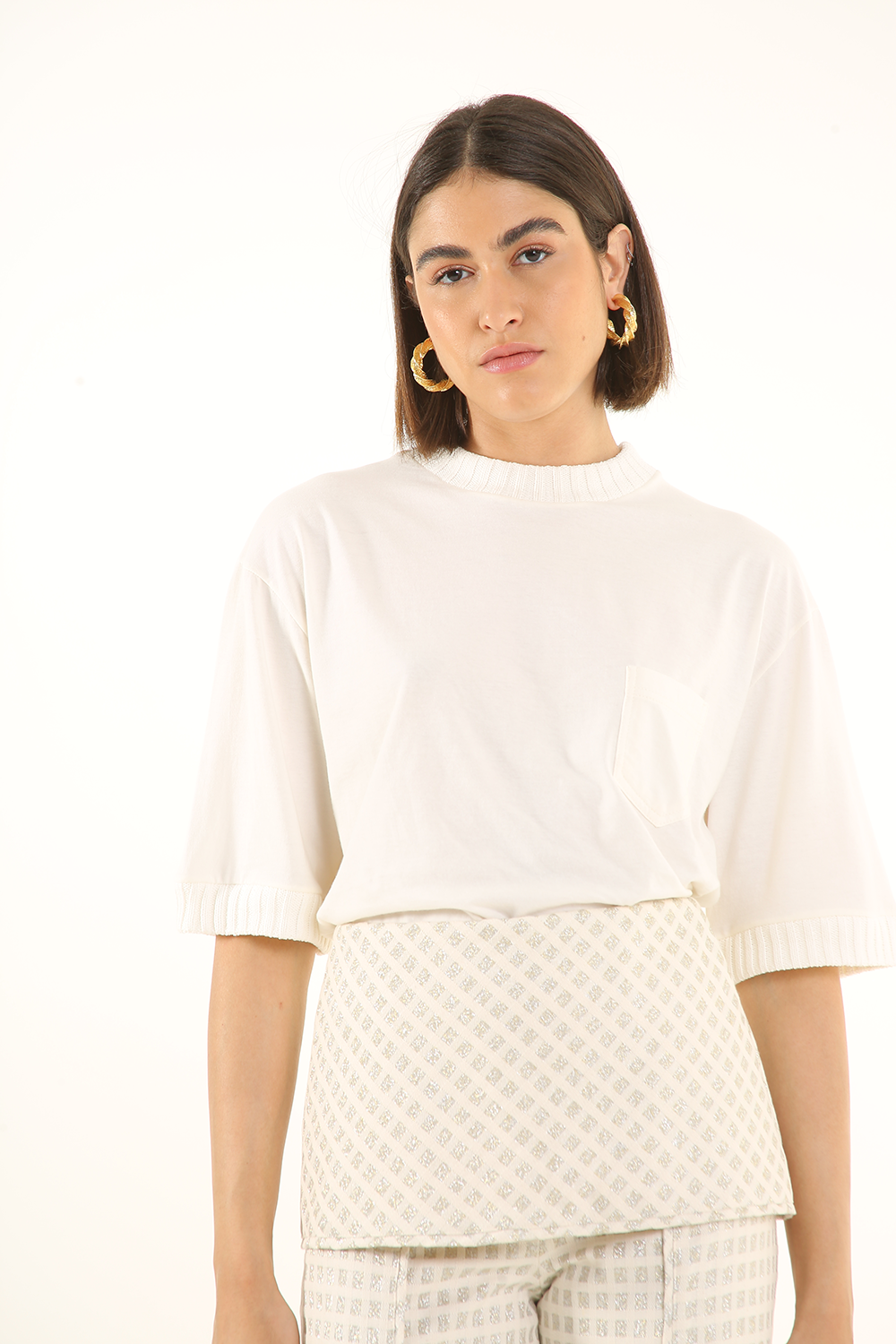 T-SHIRT CONSCIENCIA OFF WHITE LINNEN