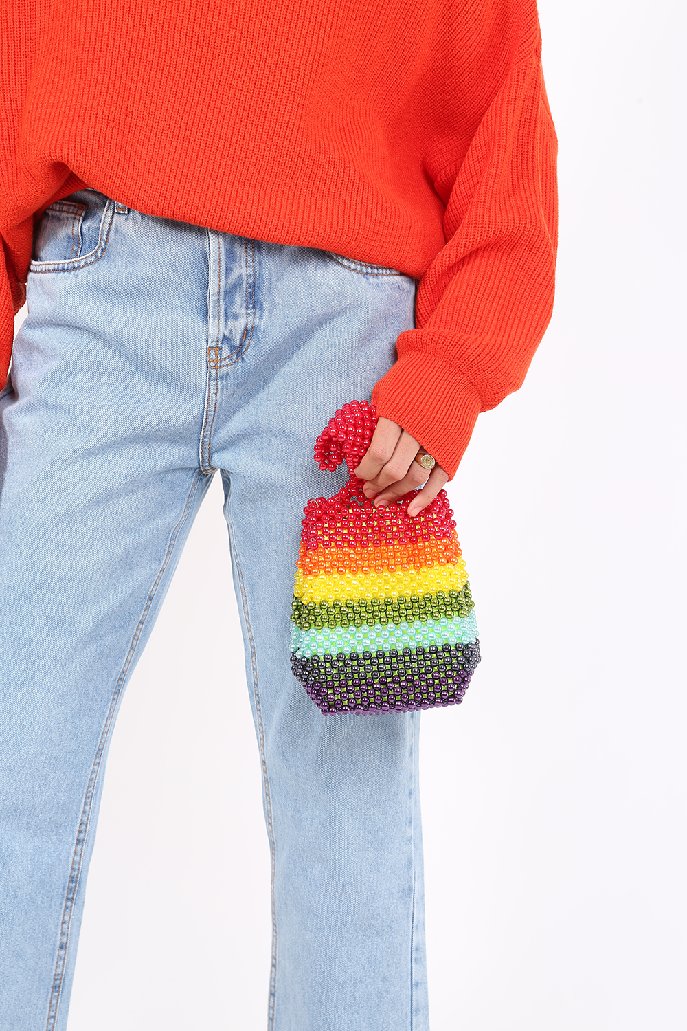 FABI MARCHIORI MULTICOLOR RAINBOW BUCKET BAG