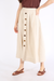 LINEN SKIRT BUTTONS OFF WHITE NORAH JOUR ET NUIT