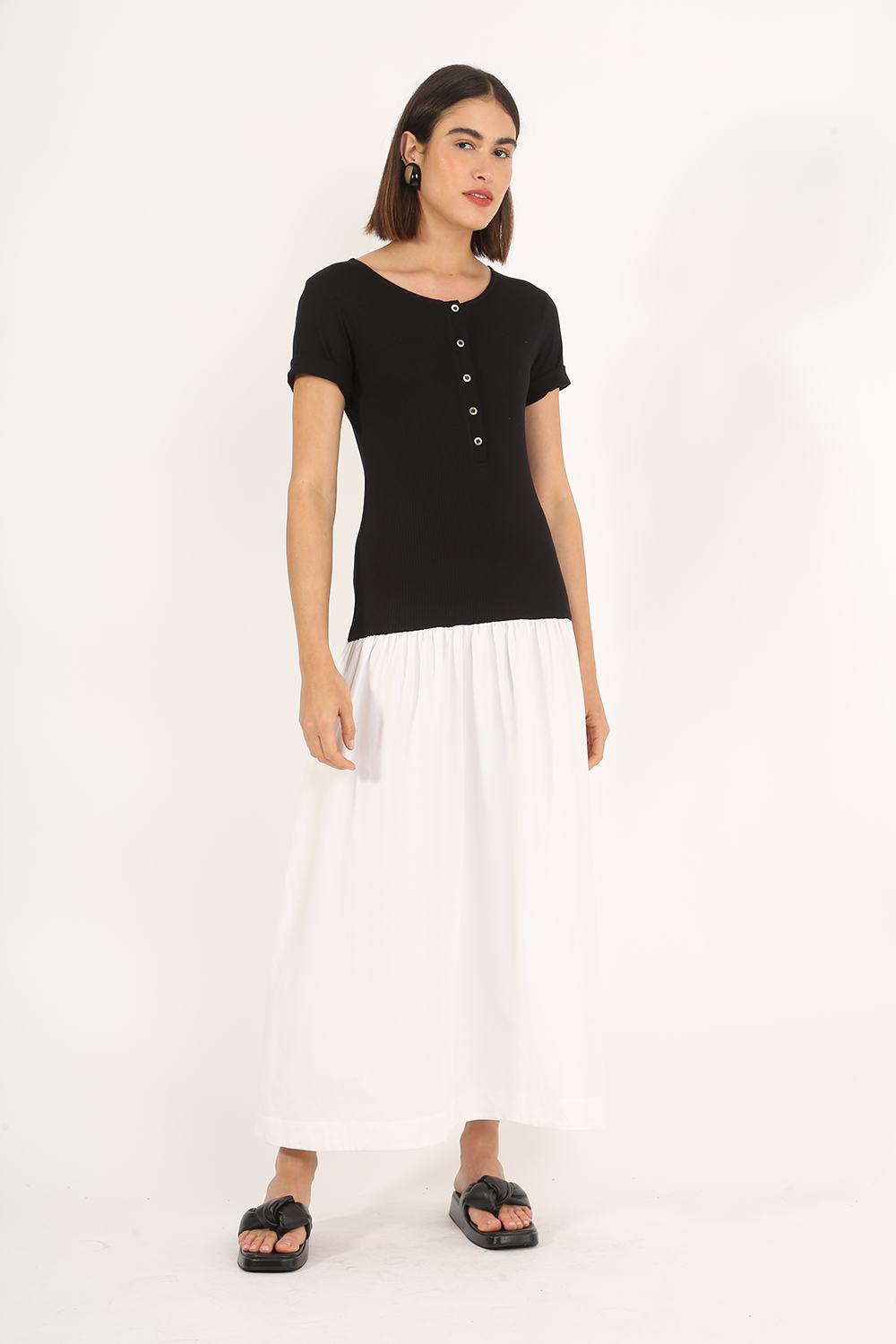 VESTIDO ADA MIX PRETO NORAH DAY AND NIGHT