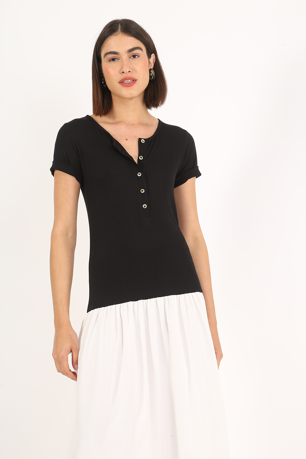 VESTIDO ADA MIX PRETO NORAH DAY AND NIGHT