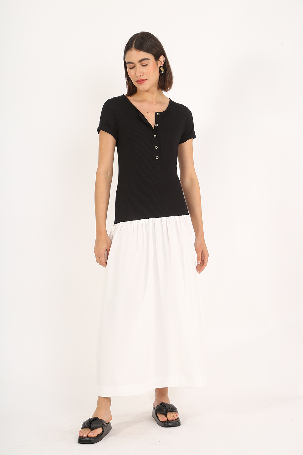 VESTIDO ADA MIX PRETO NORAH DAY AND NIGHT