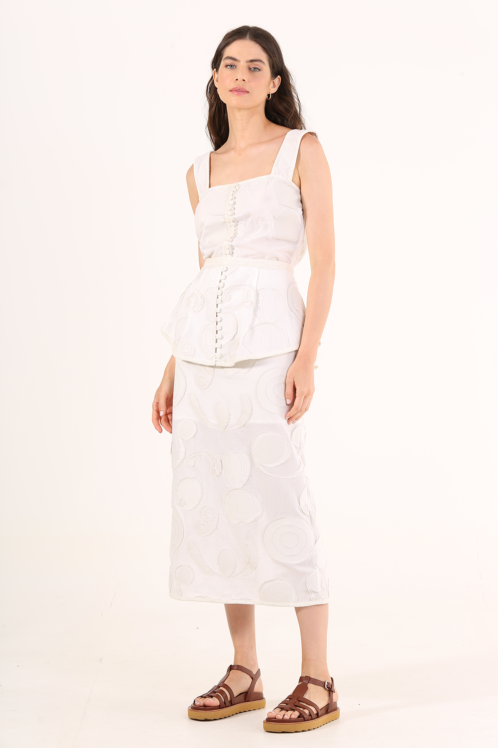 LINNEN ARABESCO JACQUARD LEGACY SKIRT