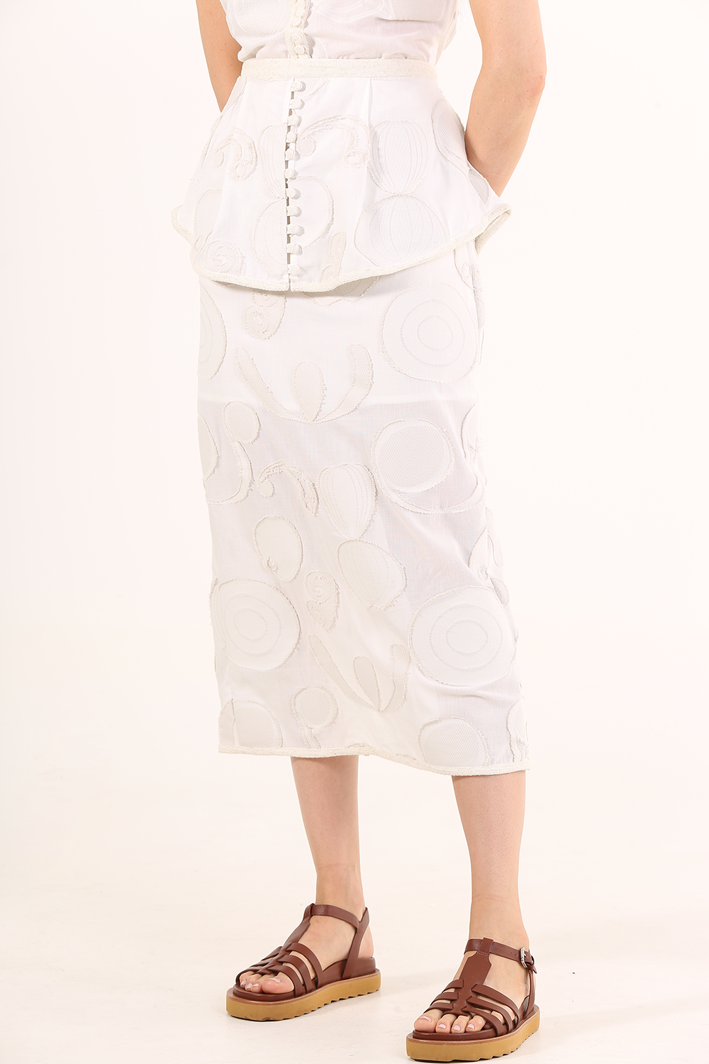 LINNEN ARABESCO JACQUARD LEGACY SKIRT