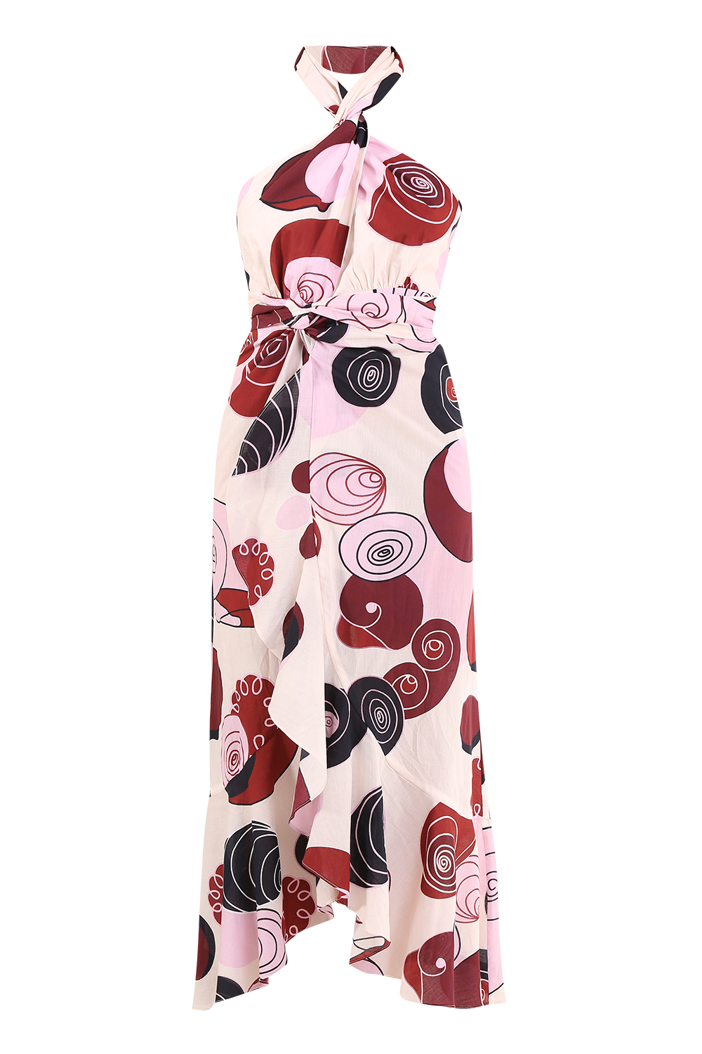 LINNEN SNAIL PRINT TONES DRESS