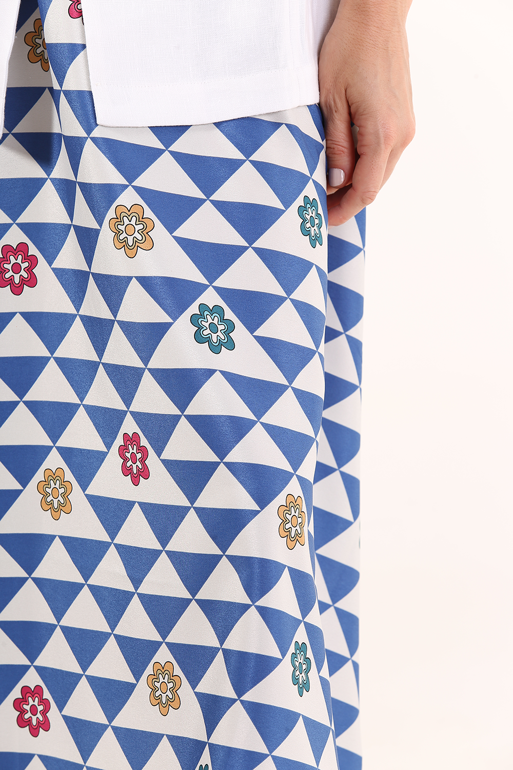 SAMMAROCA BLUE PRINTED SKIRT