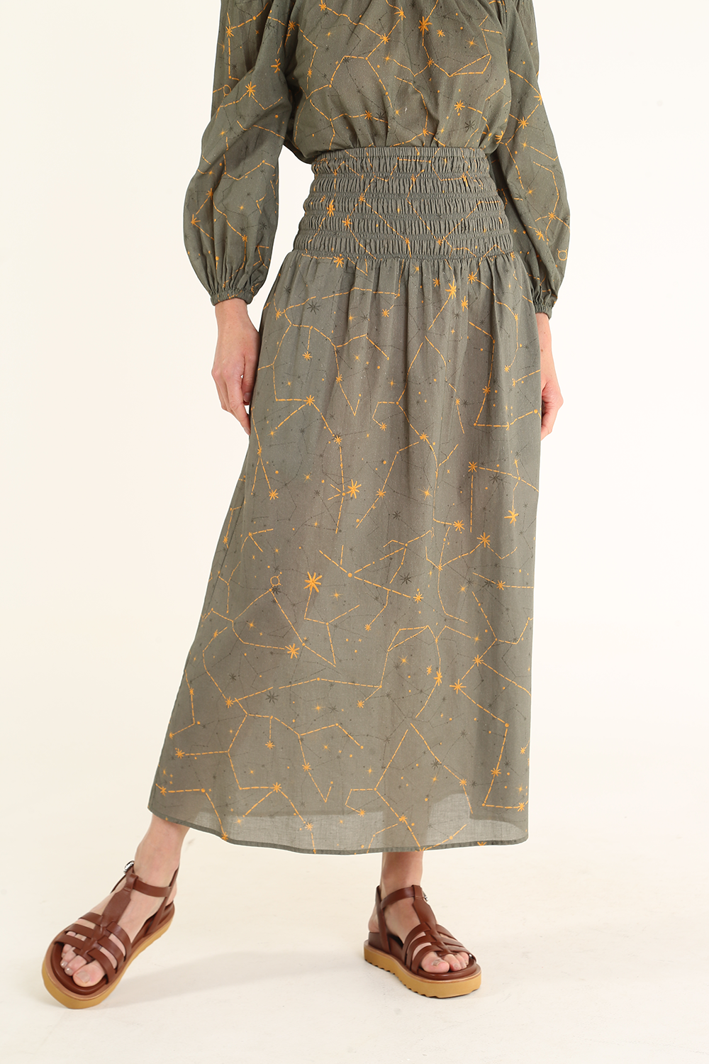 GREEN SAVY STAR SKIRT